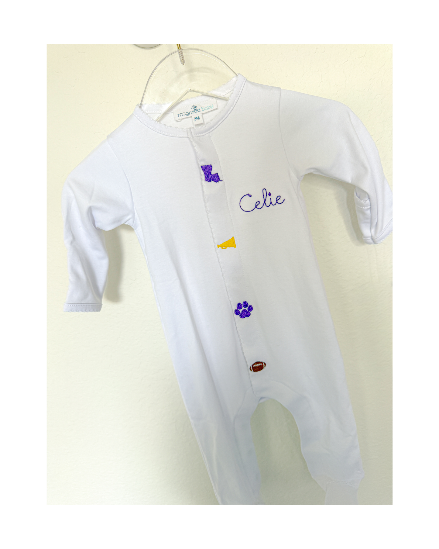 Magnolia Baby - My First LSU Game Day Pima Cotton Baby Footie