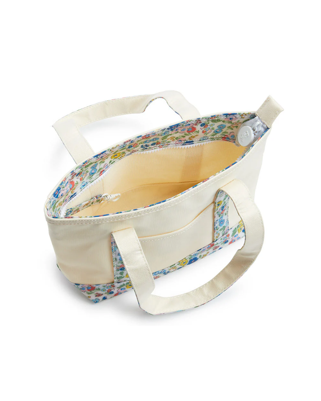 TRVL Mini Tote - Coated Canvas Natural with Posies Trim