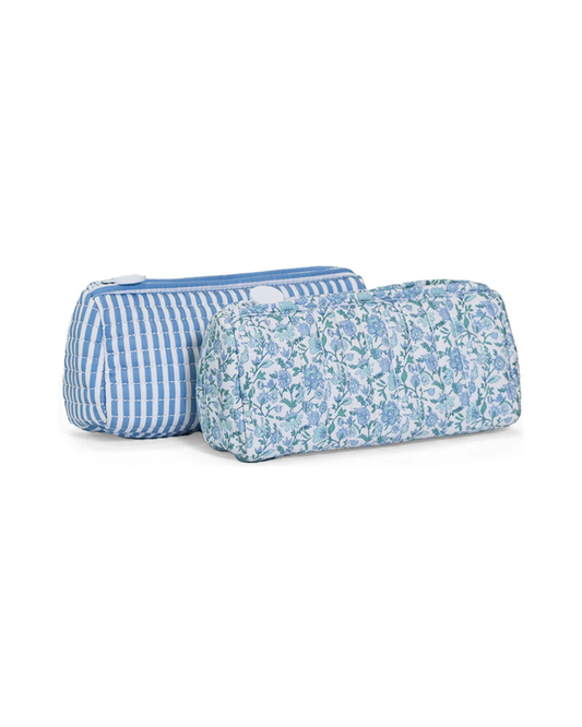 TRVL Quilted Pochette Bag - Pimlico Stripe Chambray