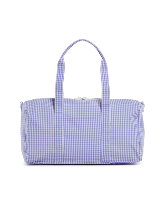 TRVL Weekender Duffel Bag - Gingham Lilac