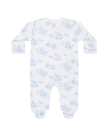 Nellapima Blue Toile Crossover Footie