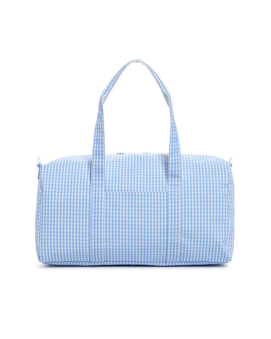 TRVL Weekender Duffel Bag - Gingham Sky