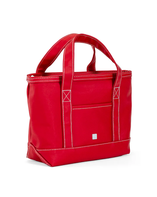 TRVL Mini Tote - Coated Canvas Red