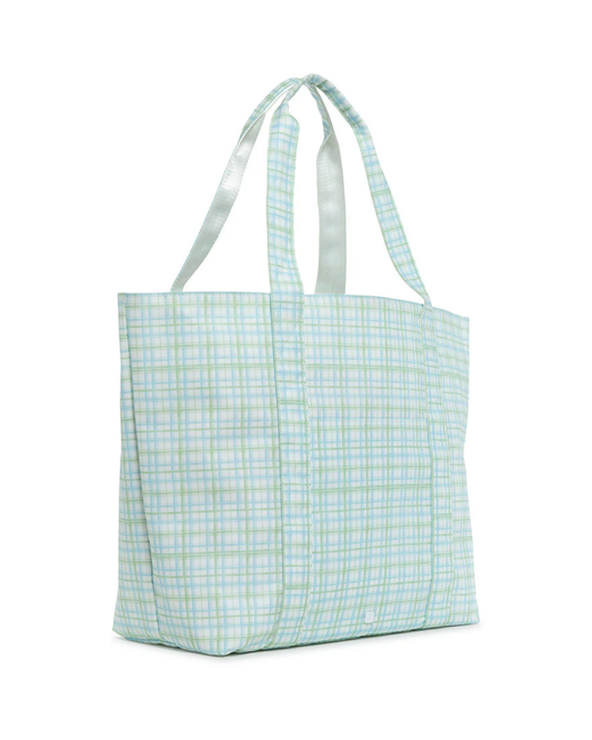 TRVL Jumbo Tote - Classic Plaid Green