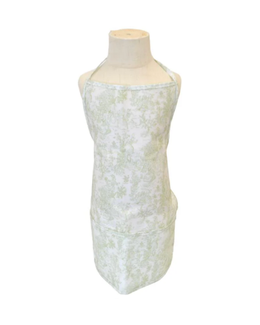 TRVL Apron - Bunny Toile Green