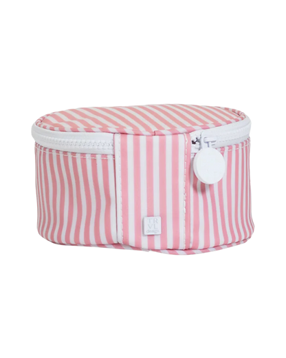 TRVL Jewel Round Case - Pimlico Stripe Dusty Rose