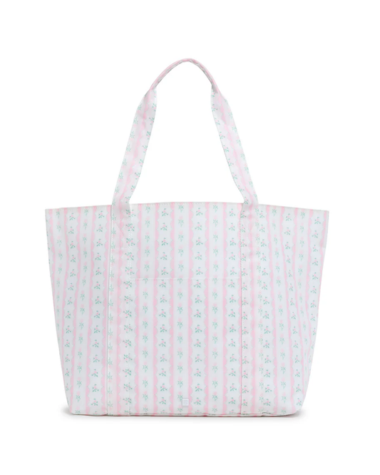 TRVL Jumbo Tote - Ribbon Floral Pink