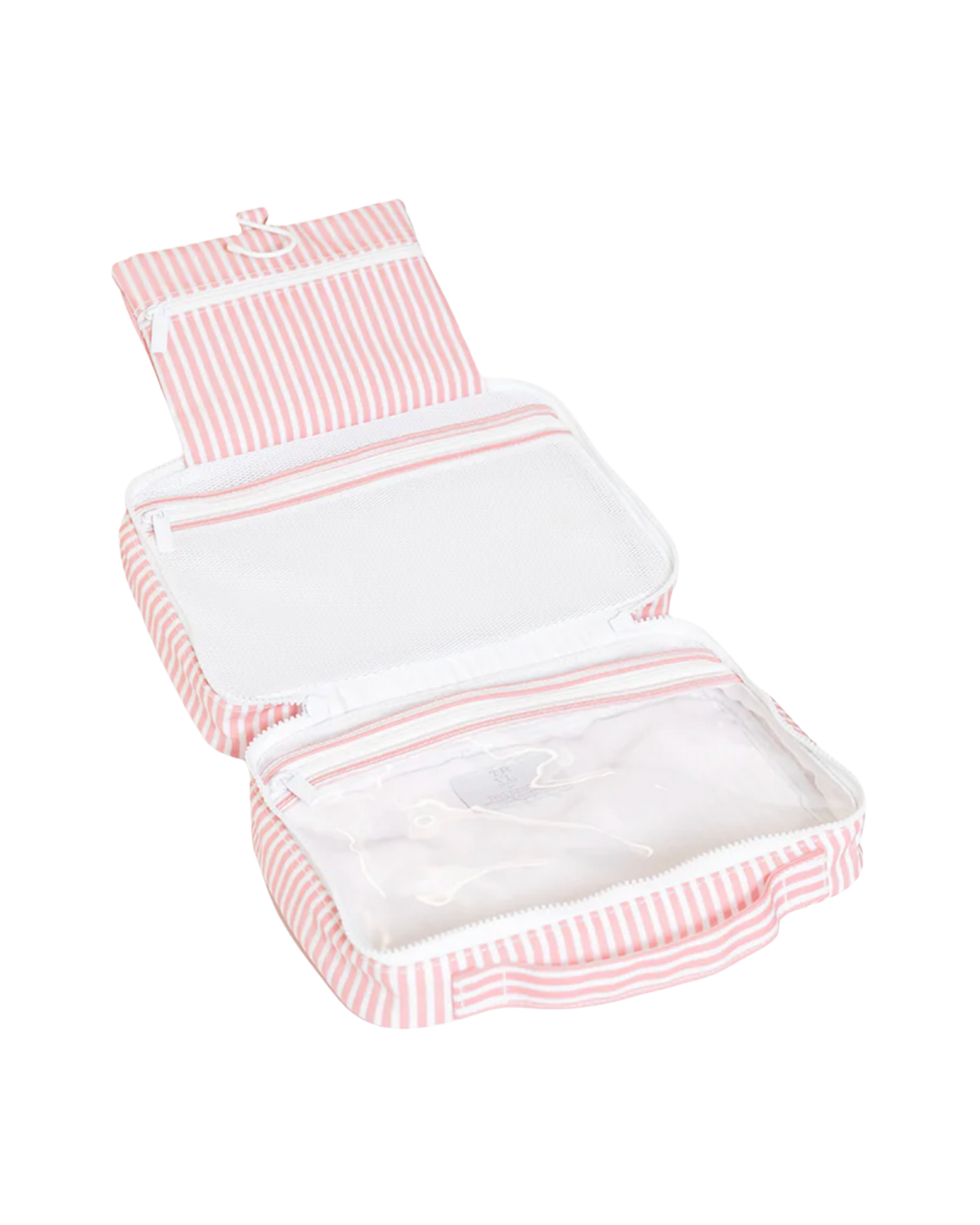 TRVL Bundle Up Hanging Toiletry Bag - Pimlico Stripe Dusty Rose