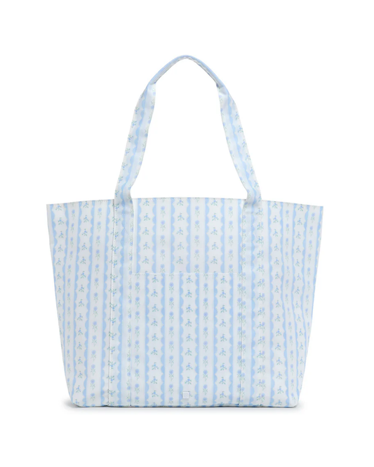 TRVL Jumbo Tote - Ribbon Floral Blue