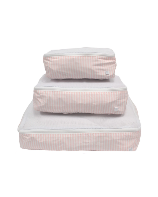 TRVL Packing Cubes - Pimlico Stripe Pink