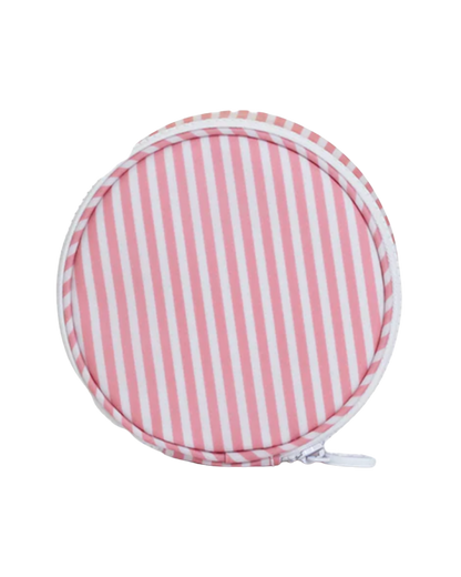 TRVL Jewel Round Case - Pimlico Stripe Dusty Rose