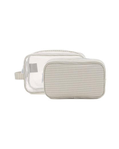 TRVL Duo Gingham Clear - Gingham Pearl Grey