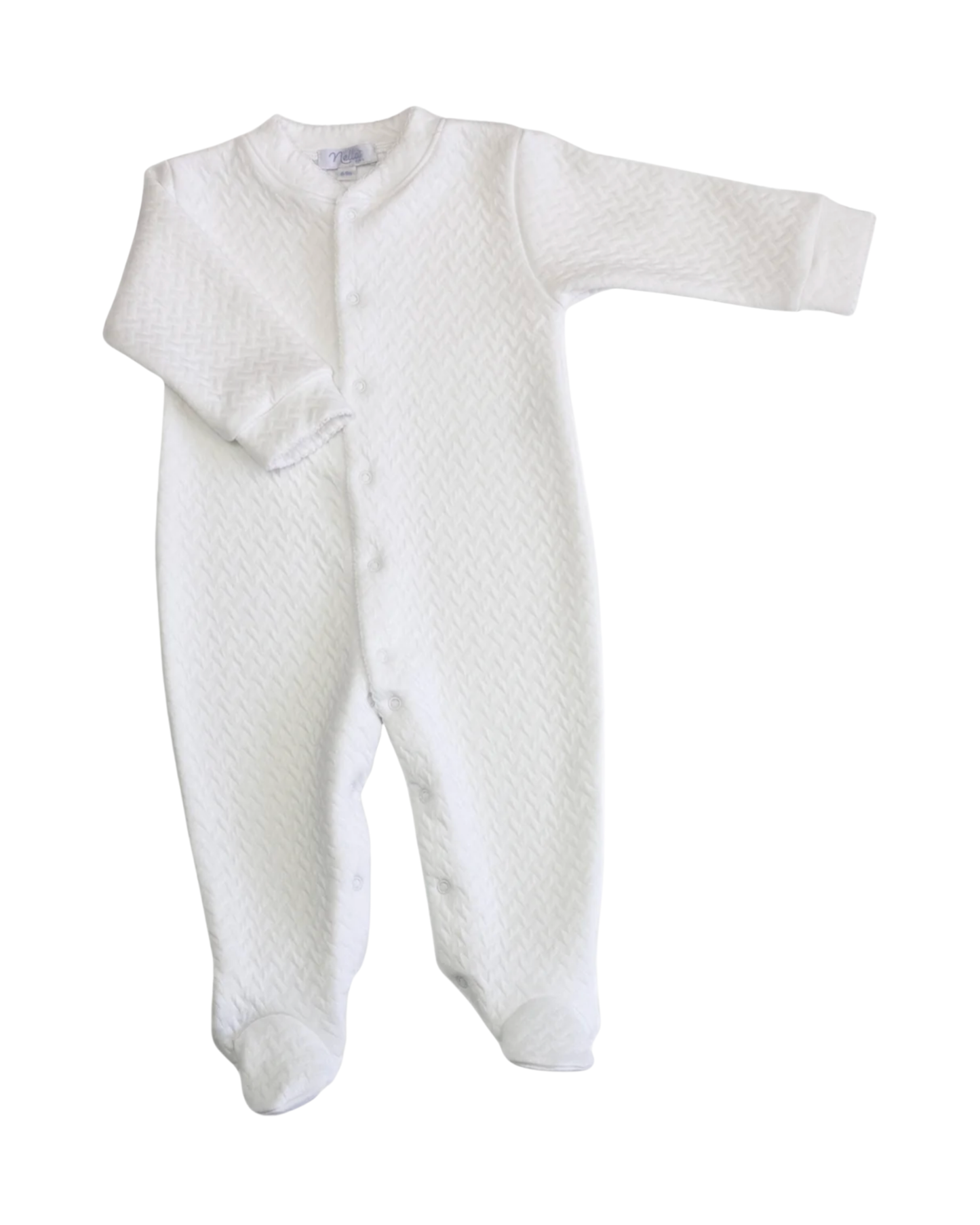 Nellapima Basket Weave Footie Bodysuit