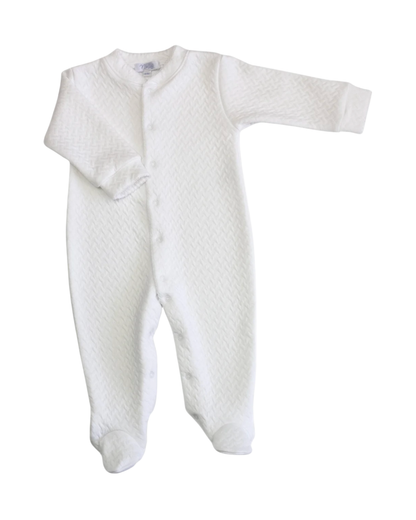 Nellapima Basket Weave Footie Bodysuit