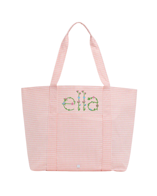 TRVL Jumbo Tote - Gingham Taffy