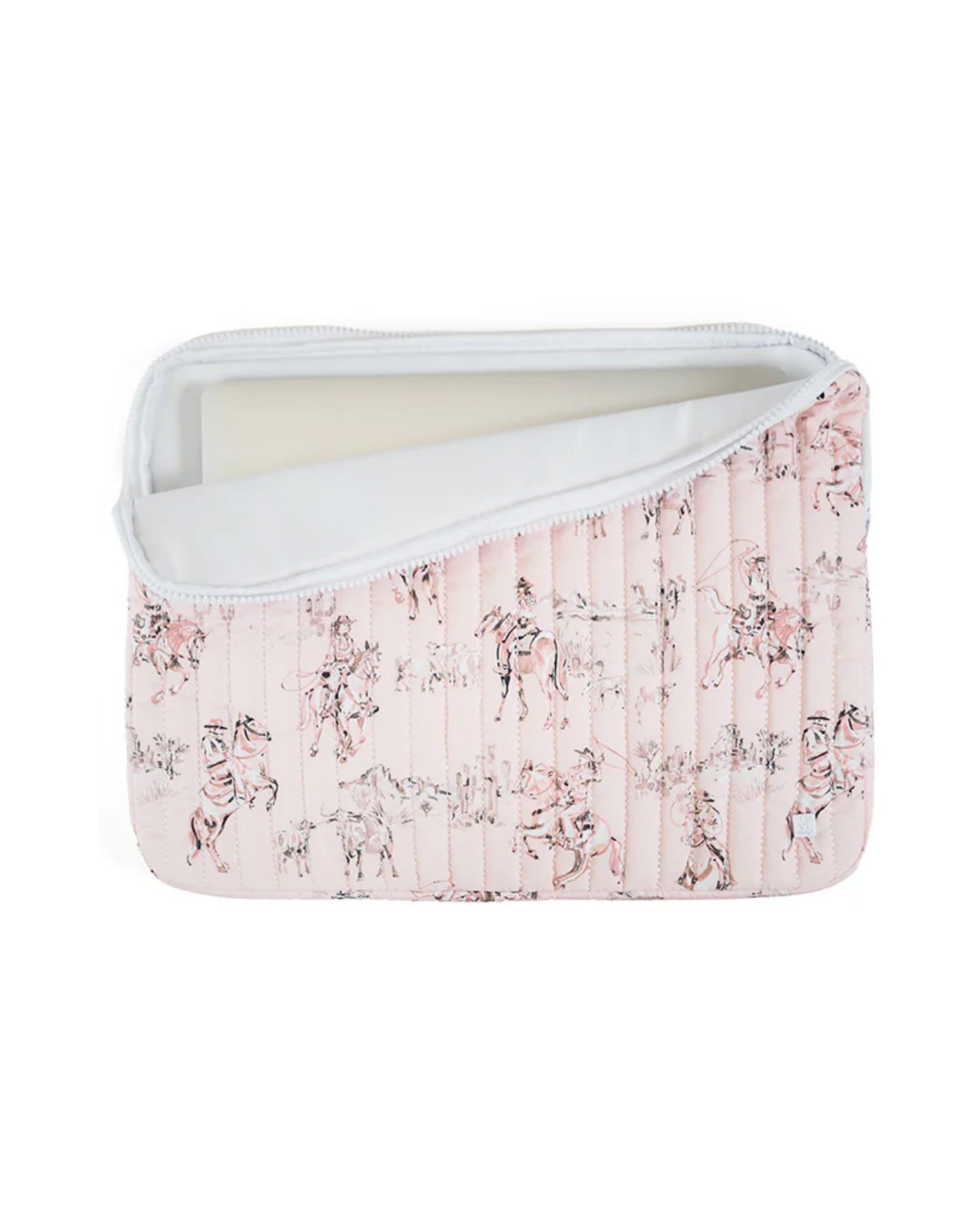 TRVL Quilted Laptop Sleeve - Cowgirl Toile