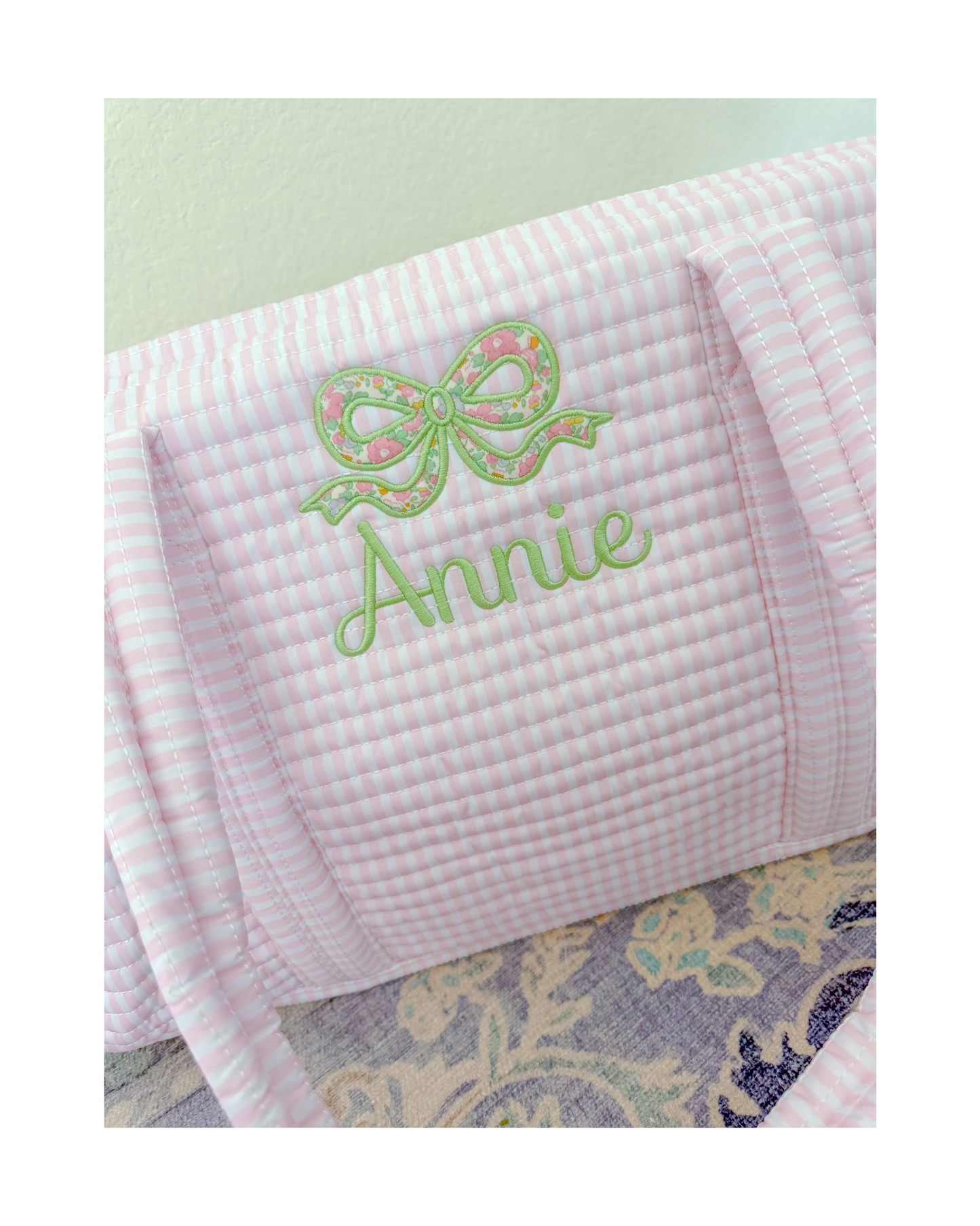 TRVL Quilted Grande Duffel - Pimlico Stripe Pink