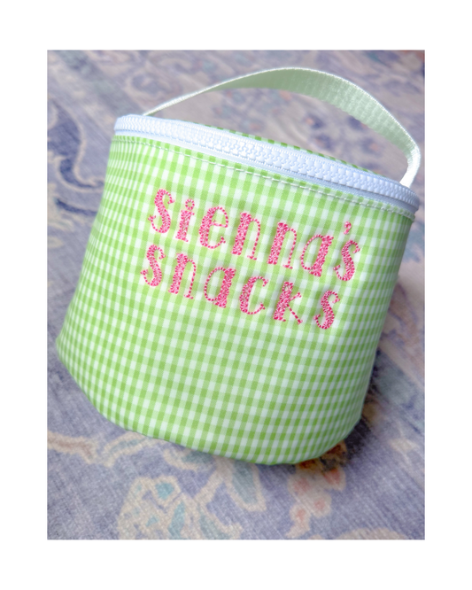 TRVL Snack Bag - Gingham Leaf