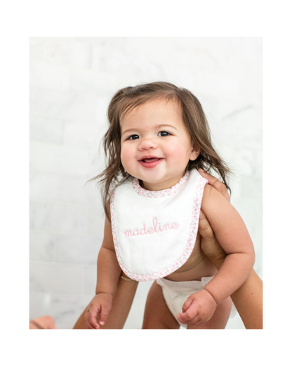 Ballet Floral Drooler Bib & Burp Set