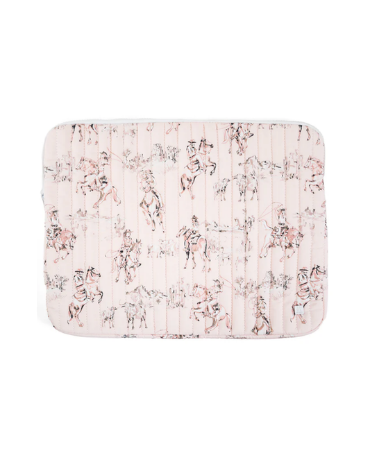 TRVL Quilted Laptop Sleeve - Cowgirl Toile