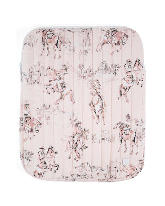 TRVL Quilted Tablet Case - Cowgirl Toile