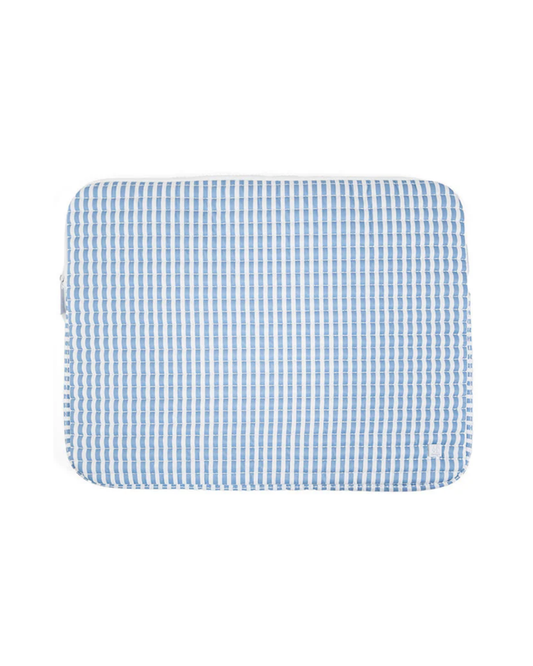 TRVL Quilted Laptop Sleeve - Pimlico Stripe Chambray