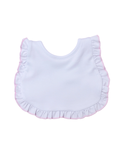 Magnolia Baby Ruffle Bib front view