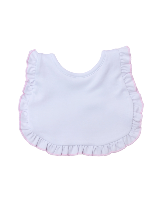 Magnolia Baby Ruffle Bib front view