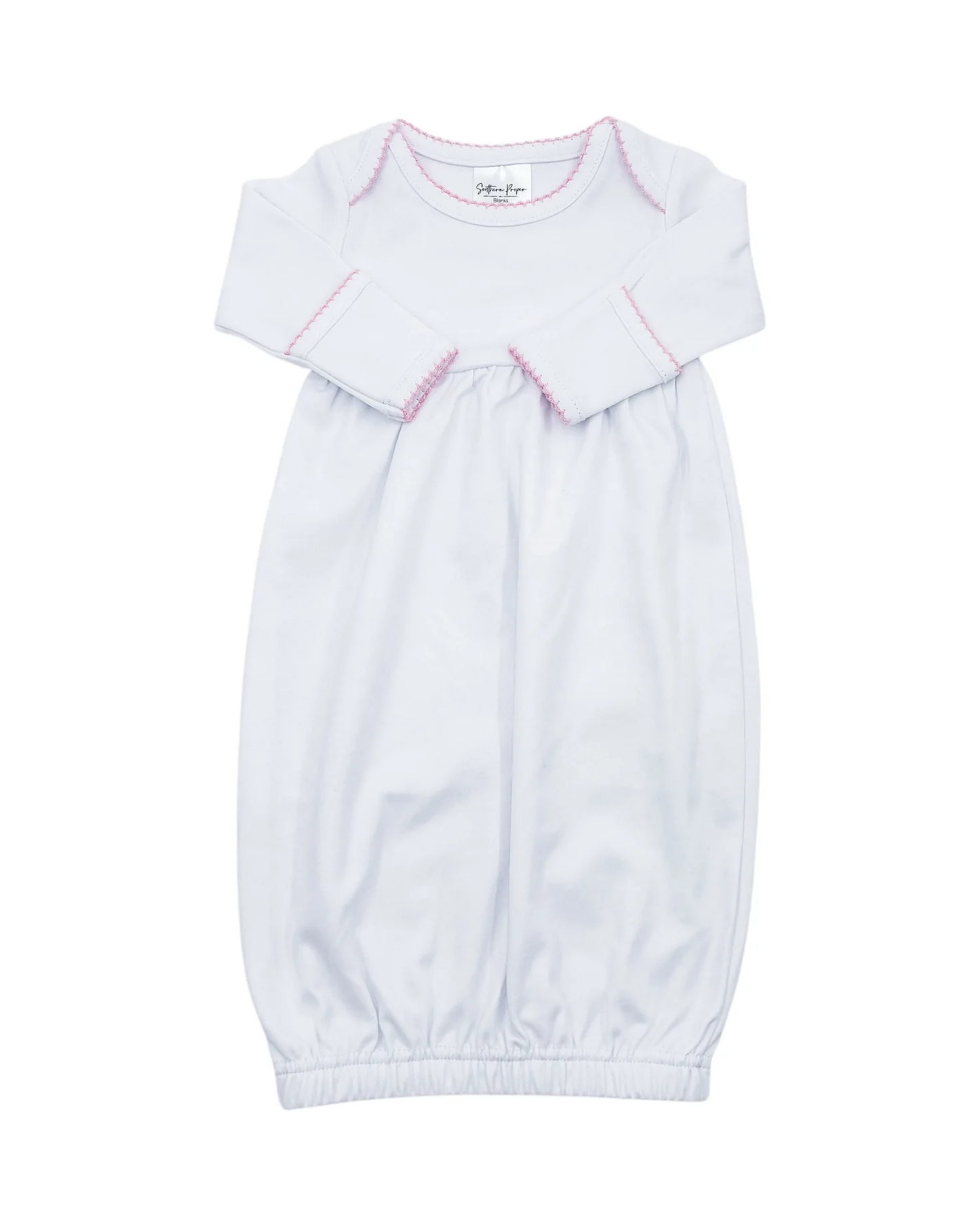 Picot Trim Baby Gown