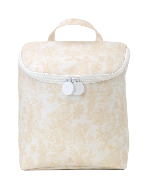 TRVL Take Away Insulated Lunch Bag - Bunny Toile Sand