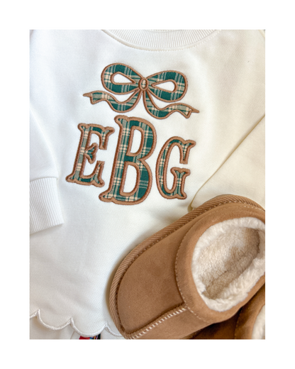 Cozy Scalloped Sweatshirt Set