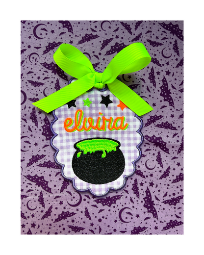 Spooky Sweet Monogrammed Tag for Halloween Candy Buckets