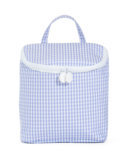 TRVL Take Away Insulated Lunch Bag - Gingham Lilac