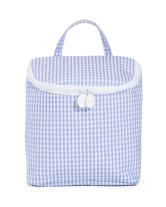 TRVL Take Away Insulated Lunch Bag - Gingham Lilac