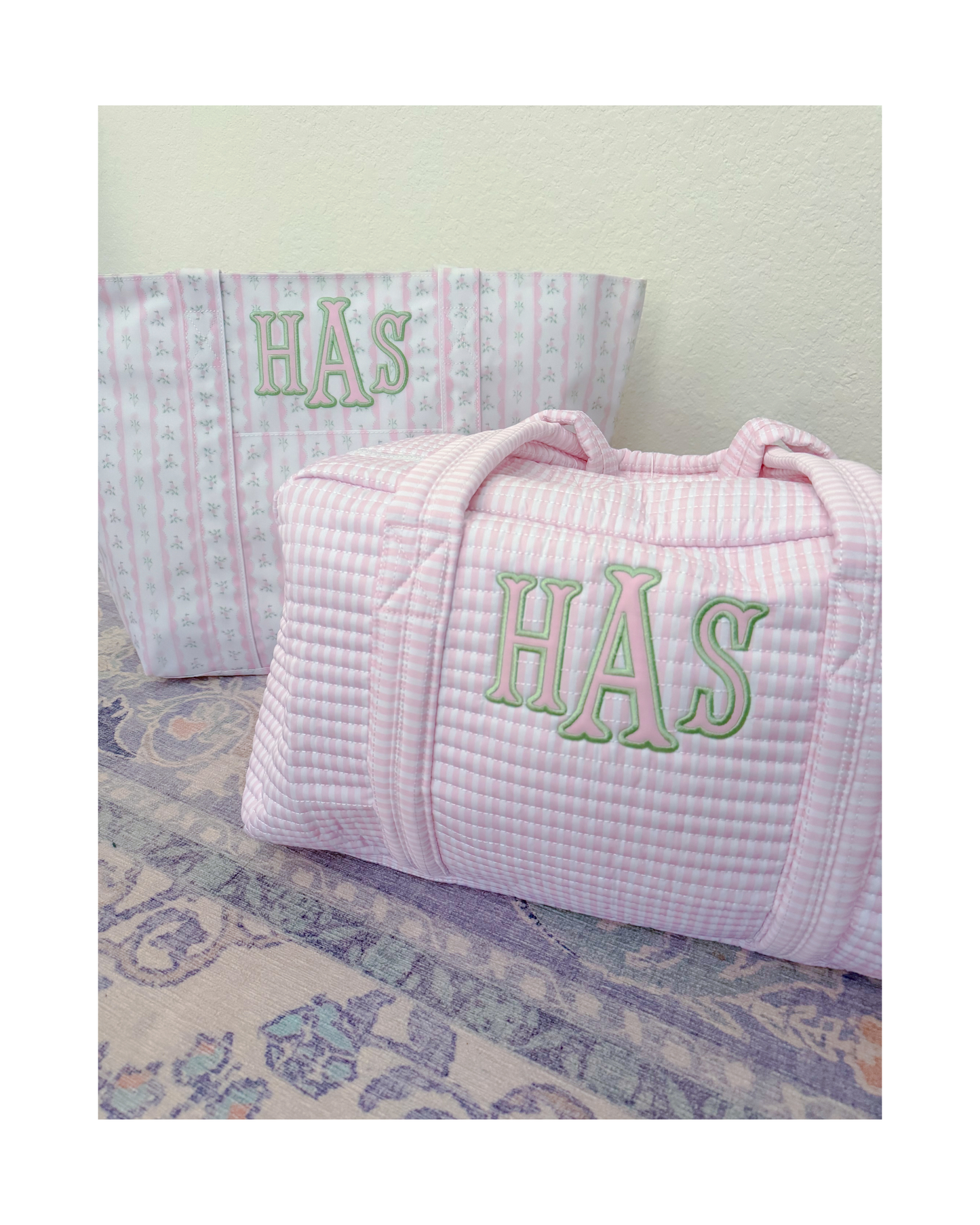 TRVL Quilted Grande Duffel - Pimlico Stripe Pink