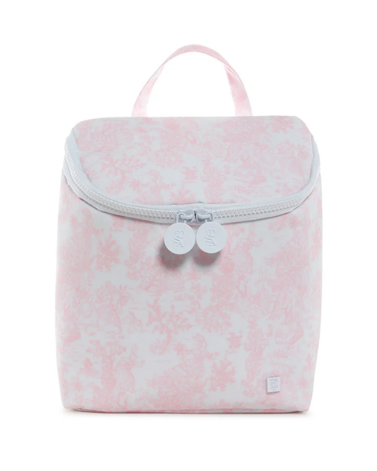 TRVL Take Away Insulated Lunch Bag - Bunny Toile Pink