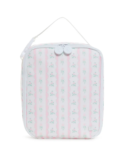 TRVL Insulated Lunch Bag - Ribbon Floral Pink