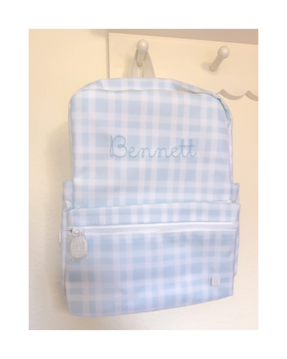 TRVL Mini Backer - Pimlico Plaid Blue