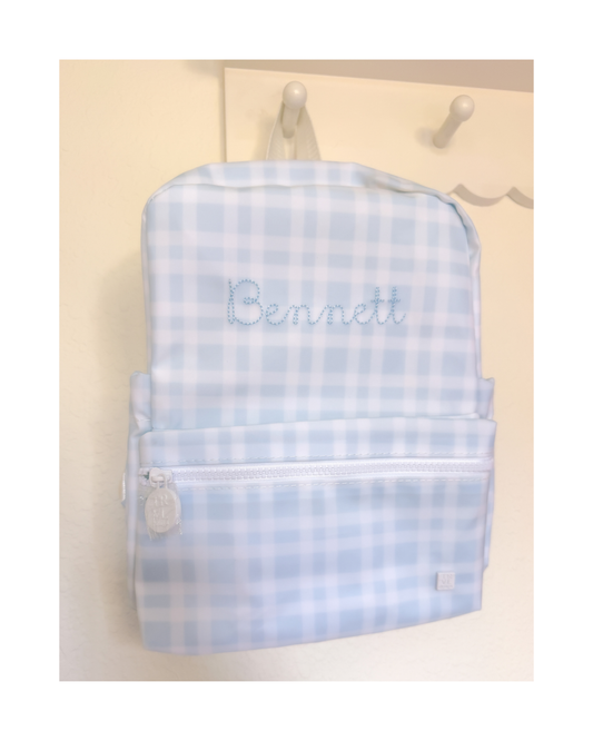 TRVL Mini Backer - Pimlico Plaid Blue