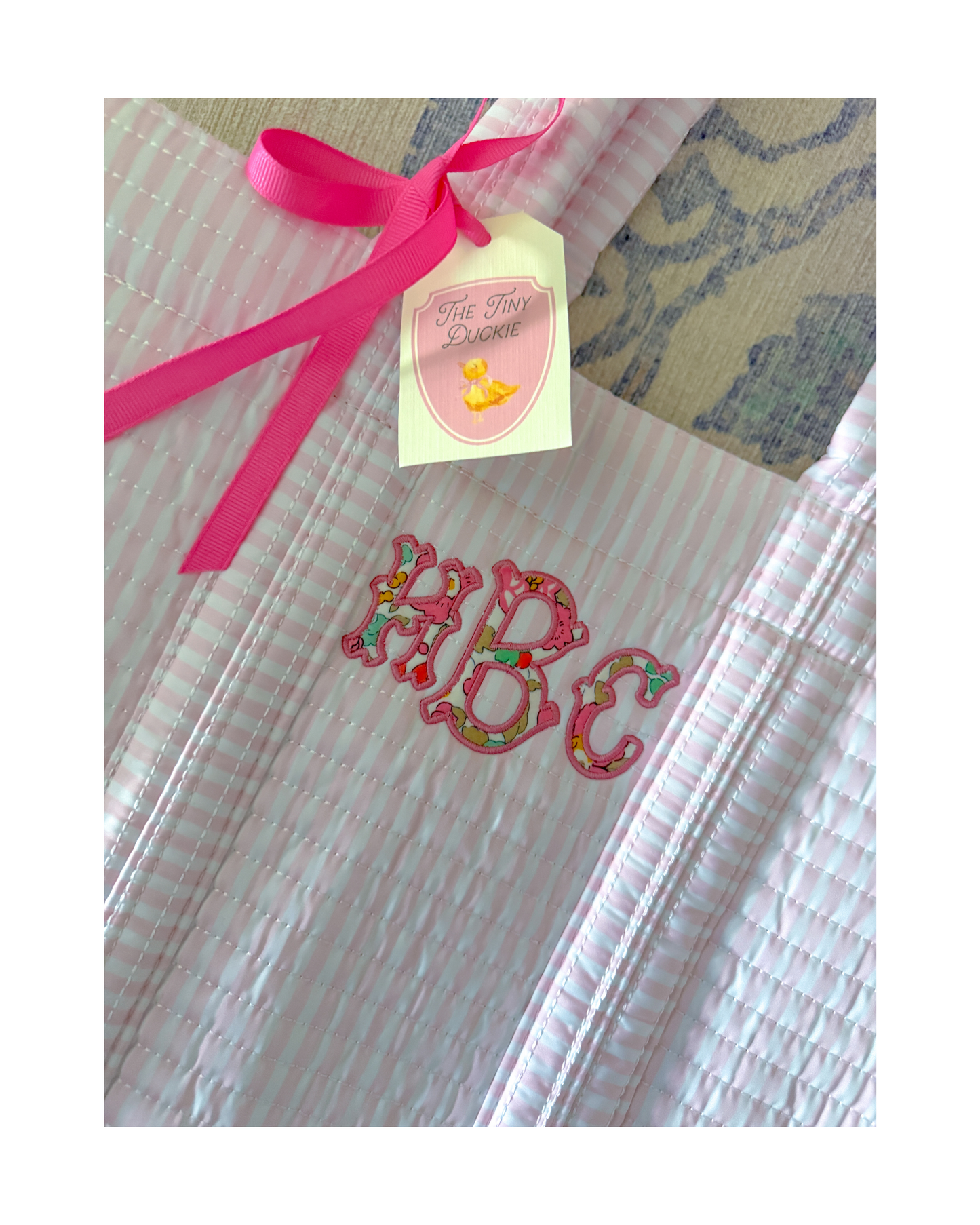 TRVL Quilted Go Go Tote - Pimlico Stripe Pink
