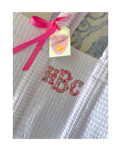 TRVL Quilted Go Go Tote - Pimlico Stripe Pink