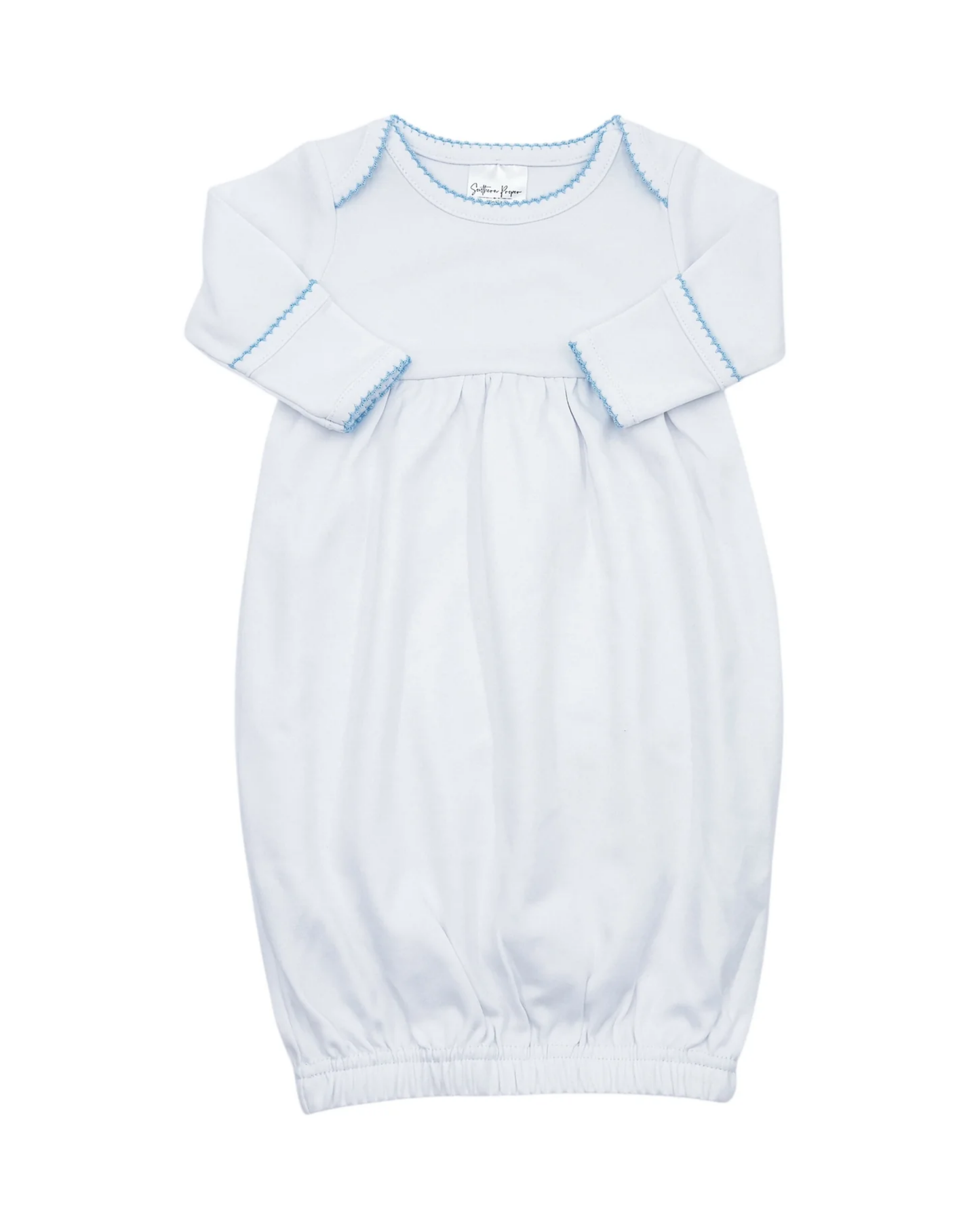 Picot Trim Baby Gown