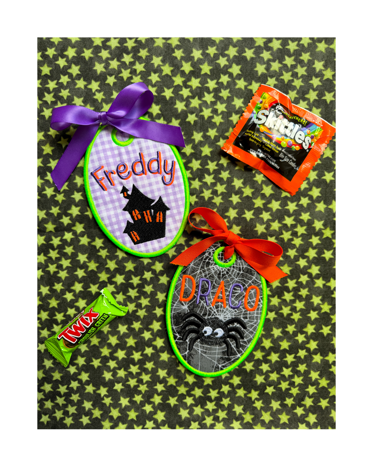 Spooky Sweet Monogrammed Tag for Halloween Candy Buckets