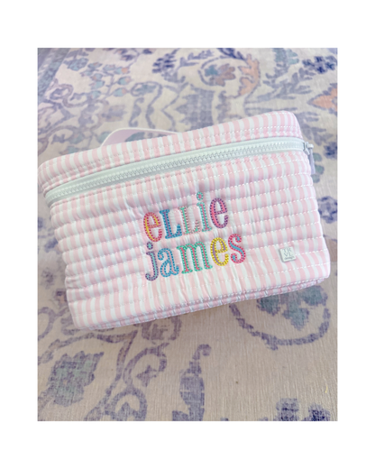 TRVL Quilted Train Set - Pimlico Stripe Pink