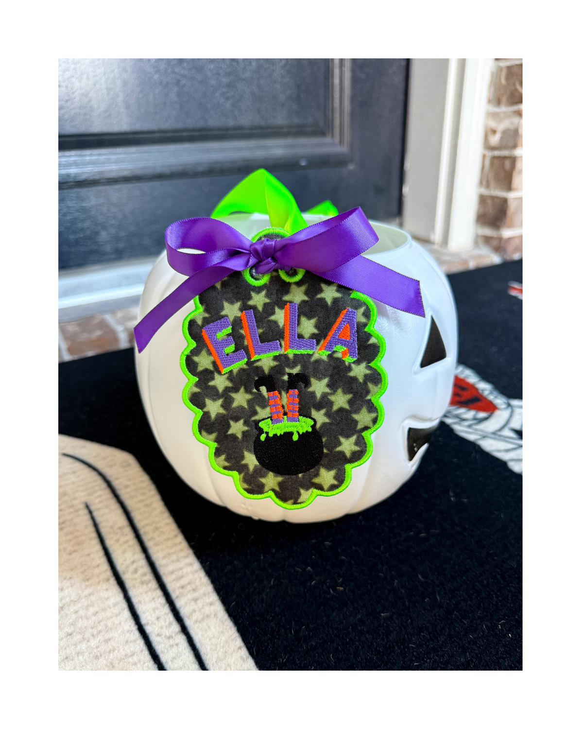 Spooky Sweet Monogrammed Tag for Halloween Candy Buckets