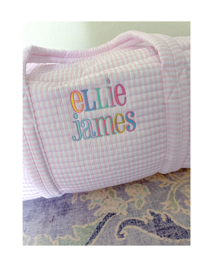 TRVL Quilted Grande Duffel - Pimlico Stripe Pink