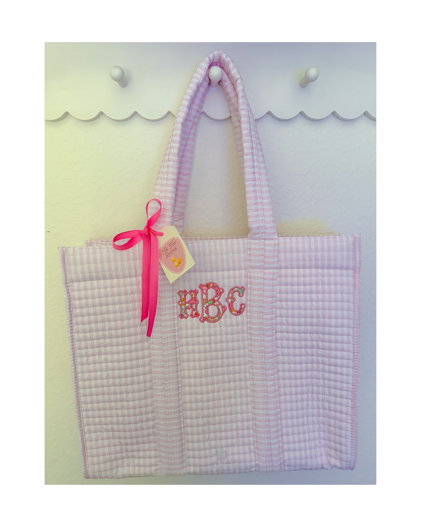 TRVL Quilted Go Go Tote - Pimlico Stripe Pink