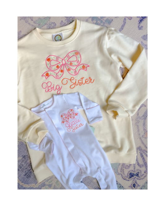 Girls Puff Sleeve Personalized Sweatshirt