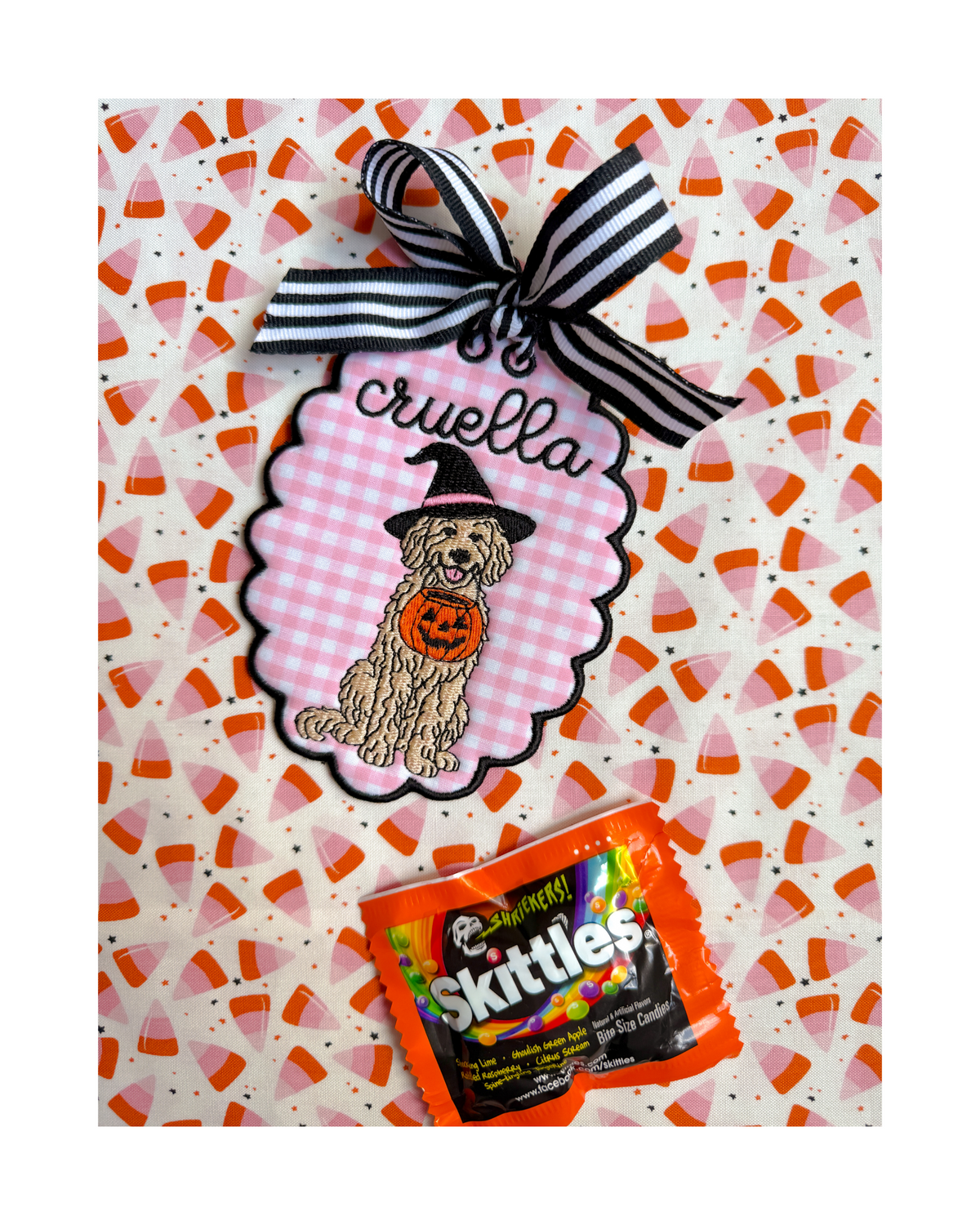 Spooky Sweet Monogrammed Tag for Halloween Candy Buckets