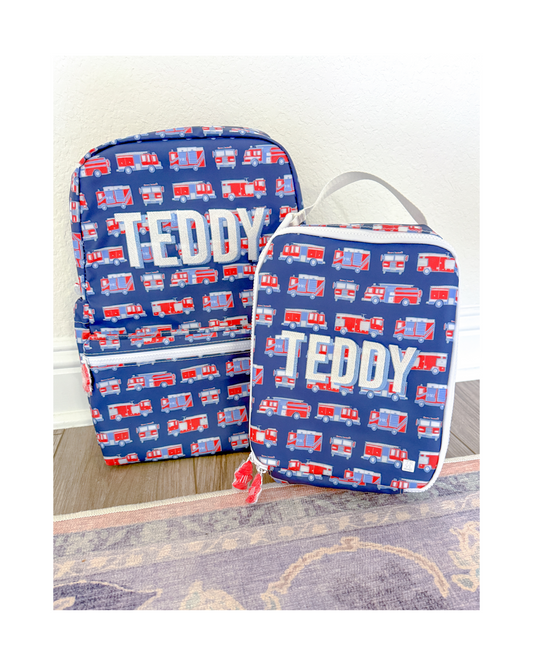 TRVL Insulated Lunch Bag - Fire Engines